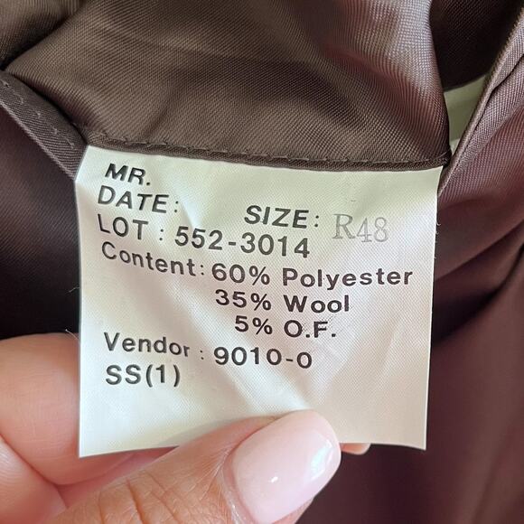 VTG Austin Manor Tweed Wool Men Blazer Size 48R Plaid 2 Button Sport Coat Jacket - Picture 13 of 13